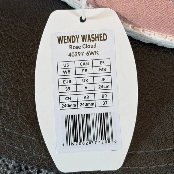 Hey Dude Wendy Washed Canvas Sneaker Rose cloud 8 - Picture 7 of 8